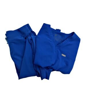 Figs Technical Collection Royal Blue Zamora Jogger XS & Catarina Top XSP Set